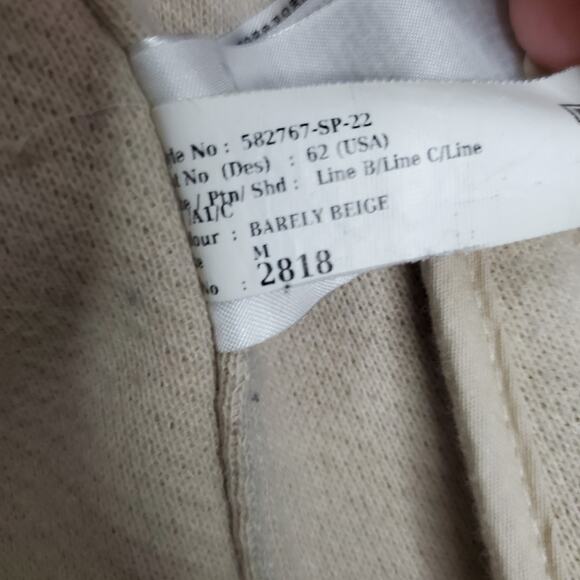 Banana Republic Cozy Twillon Oversized Medium Beige Shirt Shacket Beige - Picture 14 of 16